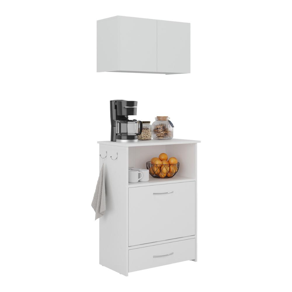 Kit Armário de Cozinha Aéreo 62,5cm com Balcão Multimóveis MP5063 Branco