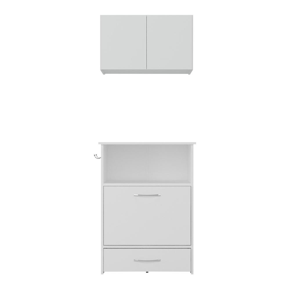 Kit Armário de Cozinha Aéreo 62,5cm com Balcão Multimóveis MP5063 Branco