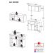 Kit Armário de Cozinha Aéreo 93cm com Balcão Multiuso Fruteira Multimóveis MP2283 Branco