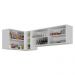 Kit Armário de Cozinha Aéreo Canto 90cm e Aéreo 120cm Veneza Multimóveis MP2147 Branco/Dourado