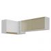 Kit Armário de Cozinha Aéreo Canto 90cm e Aéreo 120cm Veneza Multimóveis MP2147 Branco/Dourado