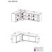 Kit Armário de Cozinha Aéreo Canto 90cm e Aéreo 120cm Veneza Multimóveis MP2147 Branco/Dourado