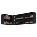 Kit Armário de Cozinha Aéreo Canto 90cm e Aéreo 120cm Veneza Multimóveis MP2148 Preto/Dourado
