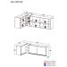 Kit Armário de Cozinha Aéreo Canto 90cm e Aéreo 120cm Veneza Multimóveis MP2148 Preto/Dourado