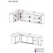 Kit Armário de Cozinha Aéreo Canto 90cm e Aéreo 150cm Veneza Multimóveis MP2149 Branco/Dourado