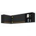 Kit Armário de Cozinha Aéreo Canto 90cm e Aéreo 150cm Veneza Multimóveis MP2149 Preto/Dourado