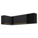 Kit Armário de Cozinha Aéreo Canto 90cm e Aéreo 150cm Veneza Multimóveis MP2149 Preto/Dourado