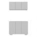 Kit Armário de Cozinha Aéreo e Balcão 3 Portas Multimóveis MP2169 Branco
