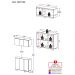 Kit Armário de Cozinha Aéreo e Balcão 3 Portas Multimóveis MP2169 Branco/Natural