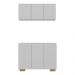 Kit Armário de Cozinha Aéreo e Balcão 3 Portas Multimóveis MP2169 Branco/Natural