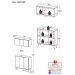 Kit Armário de Cozinha Aéreo e Balcão 3 Portas Retrô Multimóveis MP2168 Branco