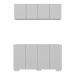 Kit Armário de Cozinha Aéreo e Balcão 4 Portas Multimóveis MP2171 Branco