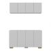 Kit Armário de Cozinha Aéreo e Balcão 4 Portas Multimóveis MP2171 Branco/Natural