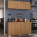 Kit Armário de Cozinha Aéreo e Balcão 4 Portas Multimóveis MP2171 Rustic/Branco