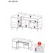 Kit Armário de Cozinha Balcão Canto 90cm e Gabinete Pia 120cm Veneza Multimóveis MP2157 Branco/Dourado