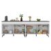 Kit Armário de Cozinha Gabinete Pia 120cm Veneza Multimóveis MP2159 Branco/Preto
