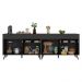 Kit Armário de Cozinha Gabinete Pia 120cm Veneza Multimóveis MP2159 Preto