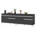 Kit Armário de Cozinha Gabinete Pia 120cm Veneza Multimóveis MP2159 Preto/Branco