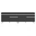 Kit Armário de Cozinha Gabinete Pia 120cm Veneza Multimóveis MP2159 Preto/Branco