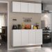 Kit Armário de Cozinha e Aparador 4 Portas Multimóveis MP2162 Branco