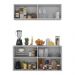 Kit Armário de Cozinha e Aparador 4 Portas Multimóveis MP2162 Branco