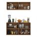 Kit Armário de Cozinha e Aparador 4 Portas Multimóveis MP2162 Rustic