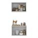 Kit Armário de Cozinha e Balcão 2 Portas Multimóveis MP2163 Branco