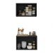 Kit Armário de Cozinha e Balcão 2 Portas Multimóveis MP2163 Preto