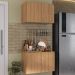 Kit Armário de Cozinha e Balcão 2 Portas Multimóveis MP2163 Rustic