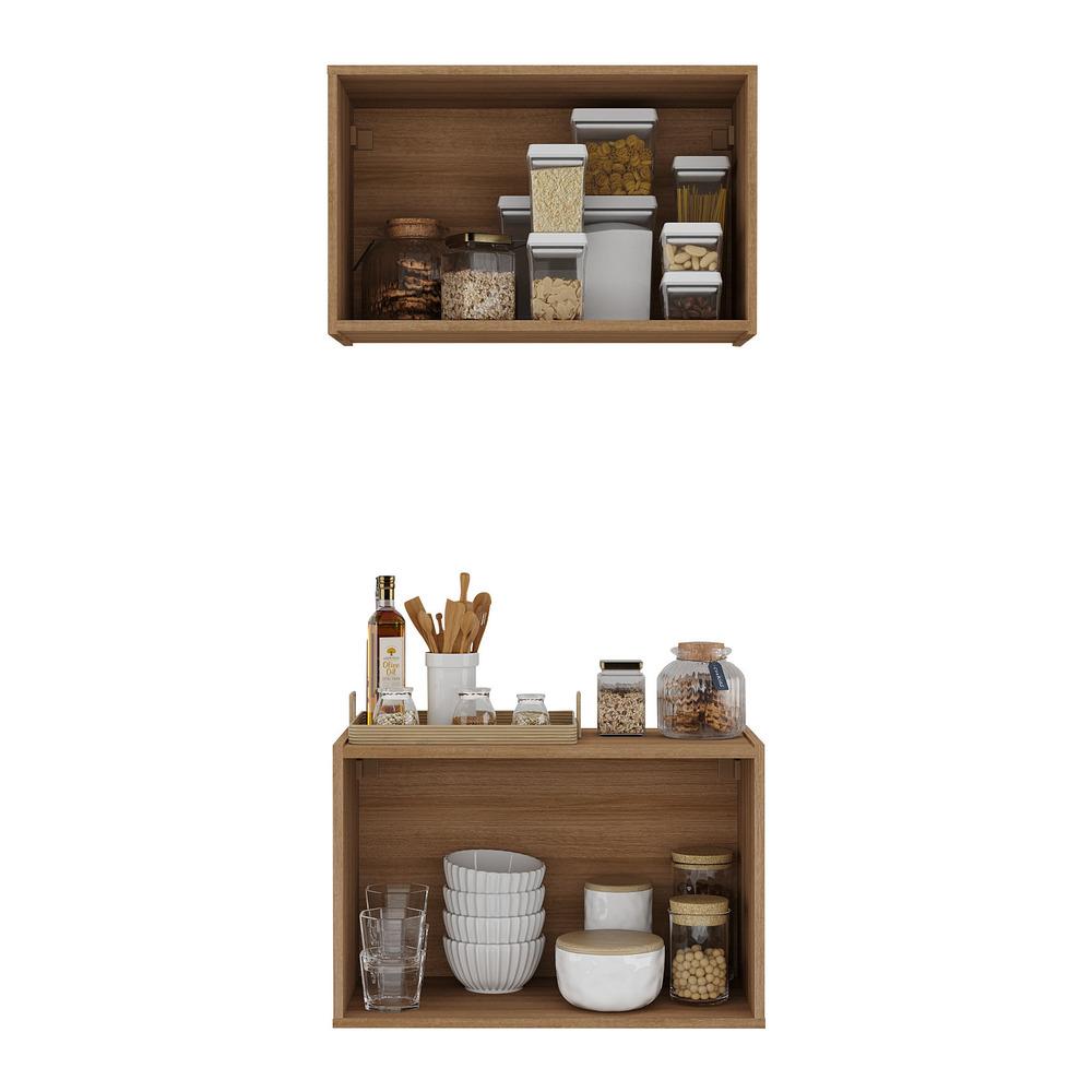 Kit Armário de Cozinha e Balcão 2 Portas Multimóveis MP2163 Rustic