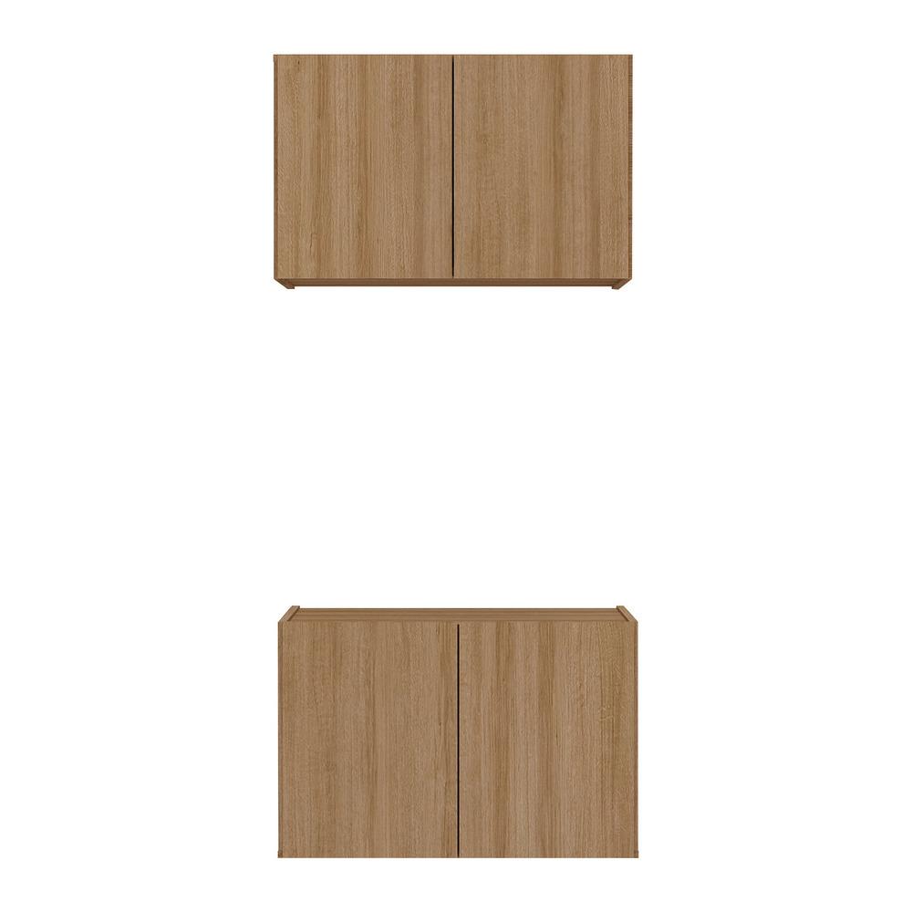 Kit Armário de Cozinha e Balcão 2 Portas Multimóveis MP2163 Rustic