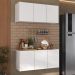 Kit Armário de Cozinha e Balcão 3 Portas Multimóveis MP2164 Branco