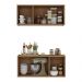 Kit Armário de Cozinha e Balcão 3 Portas Multimóveis MP2164 Rustic
