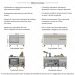 Kit Balcão Cozinha para Cooktop/Forno 105cm e Gabinete Pia 150cm Retrô Veneza Multimóveis MP2288 Branco/Dourado