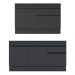 Kit Balcão de Cozinha para Pia 150cm e Balcão 120cm Veneza Multimóveis MP2286 Preto