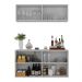 Kit Bar Armário Aéreo e Aparador 4 Portas Multimóveis MP1075 Branco