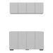 Kit Bar Armário Aéreo e Aparador 4 Portas Multimóveis MP1087 Branco/Preto