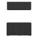 Kit Bar Armário Aéreo e Aparador 4 Portas Multimóveis MP1087 Preto/Branco
