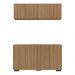 Kit Bar Armário Aéreo e Aparador 4 Portas Multimóveis MP1087 Rustic/Preto