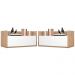 Kit c/ 2 Mesas de Cabeceira 80 cm Suspensa Multimóveis Rustic/Branco
