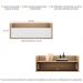 Kit c/ 2 Mesas de Cabeceira 80 cm Suspensa Multimóveis Rustic/Branco