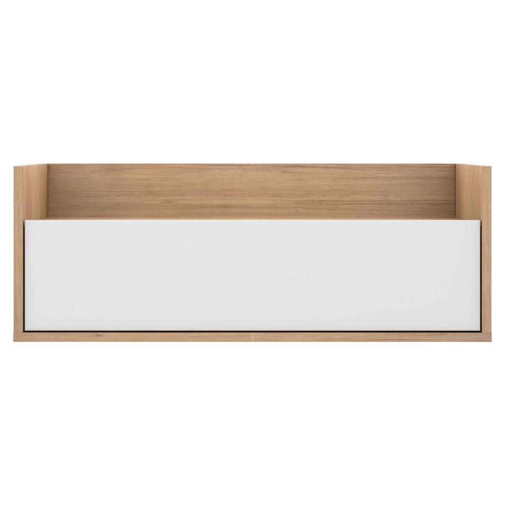 Kit c/ 2 Mesas de Cabeceira 80 cm Suspensa Multimóveis Rustic/Branco