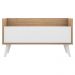 Kit c/ 2 Mesas de Cabeceira 80 cm c/ Pés Retrô Multimóveis Rustic/Branco