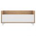 Kit c/ 2 Mesas de Cabeceira 80 cm c/ Rodízios Multimóveis Rustic/Branco