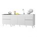 Kit com 2 Balcões de Cozinha 150cm e 70cm Veneza Multimóveis V2073 Branco