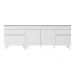Kit com 2 Balcões de Cozinha 150cm e 70cm Veneza Multimóveis V2073 Branco