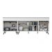 Kit com 2 Balcões de Cozinha 150cm e 70cm Veneza Multimóveis V2073 Branco/Preto