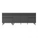 Kit com 2 Balcões de Cozinha 150cm e 70cm Veneza Multimóveis V2073 Preto