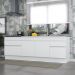 Kit com 2 Balcões de Cozinha 150cm e 70cm com Rodapé Veneza Multimóveis V2108 Branco