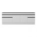 Kit com 2 Balcões de Cozinha 150cm e 70cm com Rodapé Veneza Multimóveis V2108 Branco/Preto